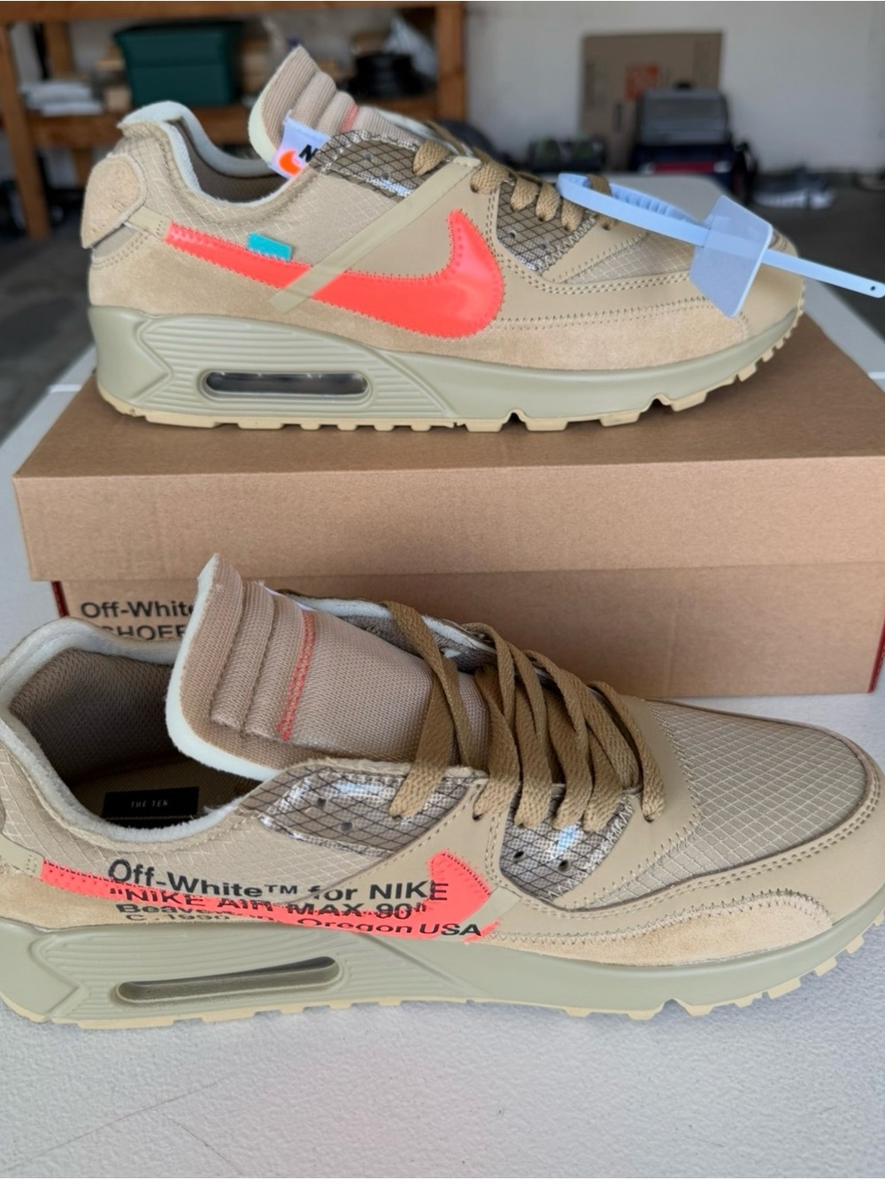 Nike Air Max 90 x Off-White White Men’s Size 9 New With Box - Picture 7 of 10